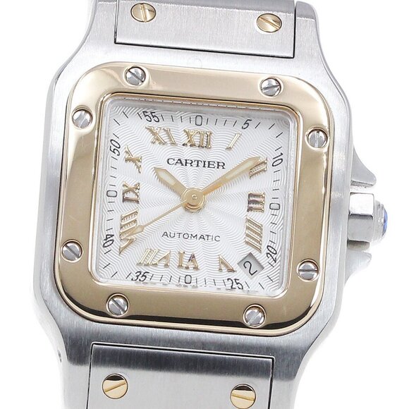 CARTIER Santos Galbee SM W20045C4 Date Silver Dial Automatic Ladies Watch_866687 - Picture 1 of 6